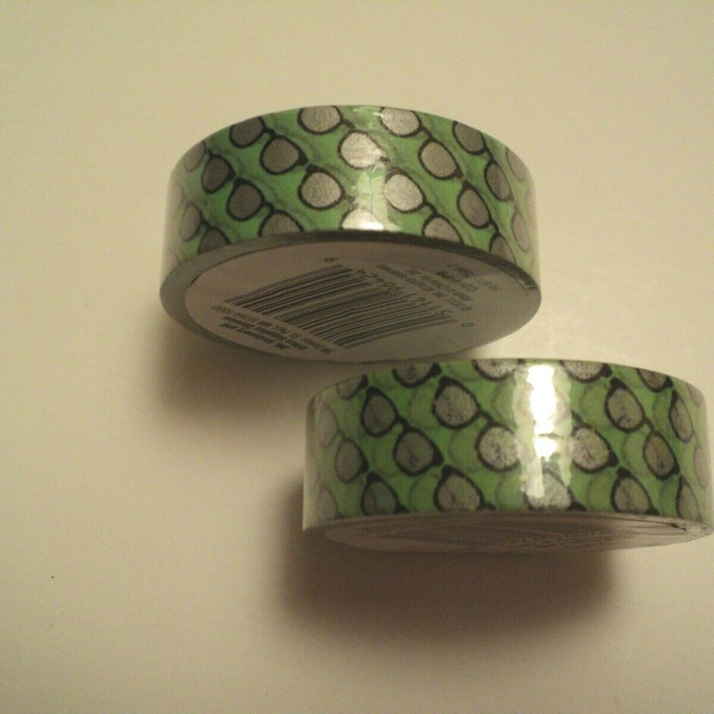 NEW Lot of 2 Rolls of Scotch Expressions Washi Tape Sunglasses Craft 10.9 Yds Ea